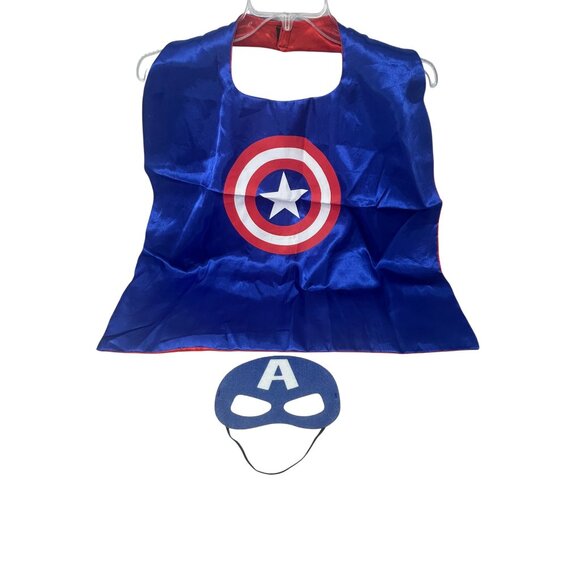 Captain America Kids‎ -  Cape & Mask Set - By Rubies - One Size - Picture 1 of 5